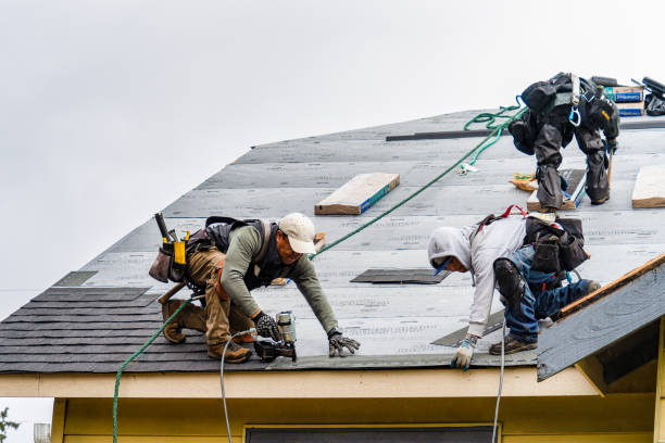 Professional Gutter Installation technician working in Tyler, TX
